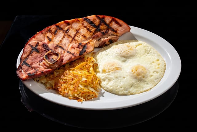 Ham Steak & Eggs.