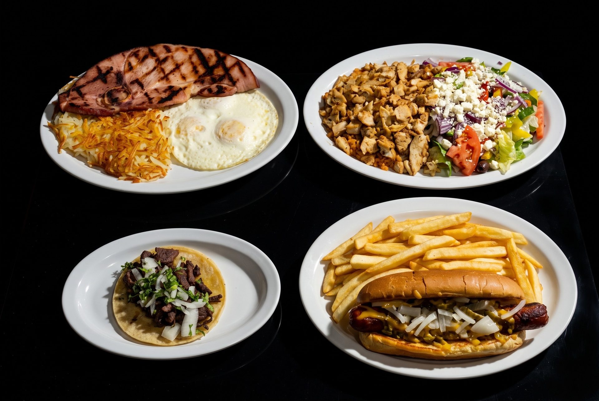 A menu that covers the day