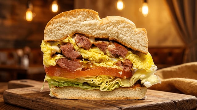 Polish & Egg Sandwich.