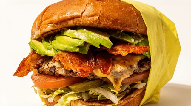 Bacon Avocado Burger.