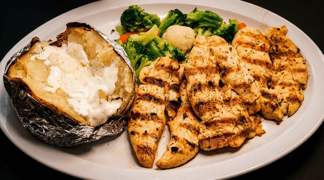 Grilled Chicken Dinner.