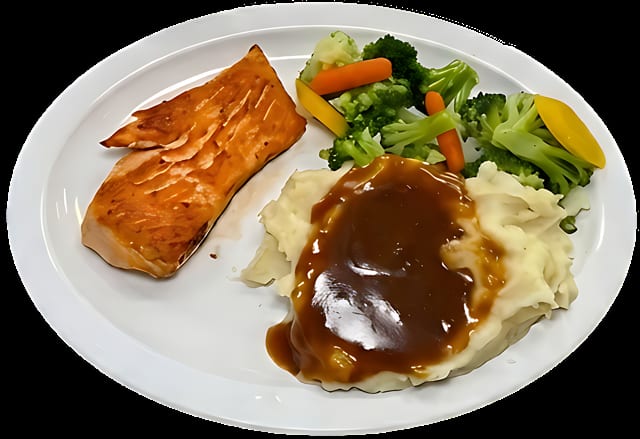 Grilled Salmon Dinner.